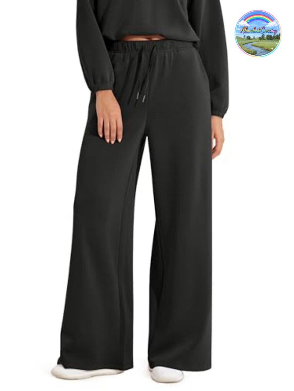 ODODOS Women's Modal Wide Leg Pants with Pockets Drawstring High Waist Casual